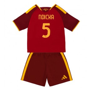 AS Roma Evan Ndicka #5 Hjemmebanetrøje Børn 2026-27 Kortærmet (+ Korte bukser)